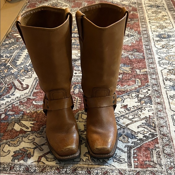 Frye Tan Leather Western Boots - Picture 2 of 8